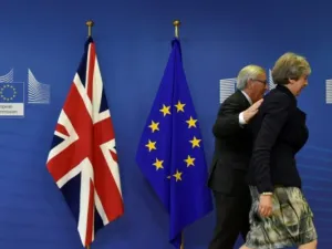 British Prime Minister Theresa May and European Commission chief Jean-Claude Juncker met for talks at the European Commission in Brussels. (AFP/File)