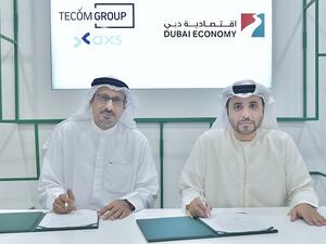 Omar Bushahab, CEO of the BRL Sector at DED, Dr Ayoub Kazim, Managing Director of axs.