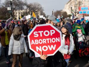 Anti-abortion activists participate in the "March for Life," outside the US Supreme Court in Washington, DC
SAUL LOEB / AFP
