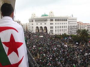 Algerians take part in a demonstration against ailing President Abdelaziz Bouteflika (AFP)