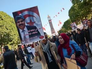 Anniversary of the revolution in Tunis (J.Ciochon/Twitter)