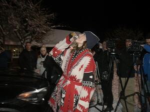 Stana Katic arrives to Kustendorf Film & Music Festival (Twitter)