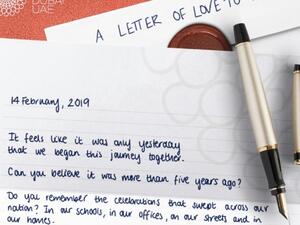 Handwritten letter tells UAE's 5-year love story (Twitter)