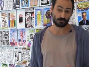 Artist Mazen Kerbaj (YT/Screenshot) 