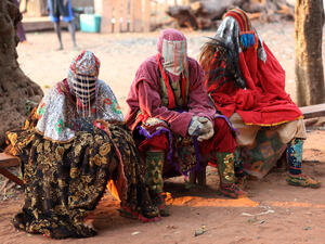Ceremonial mask dance, Egungun, voodoo, Africa (Shutterstock)