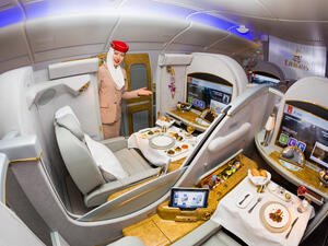 Emirates Airline flight attendant (Shutterstock)	