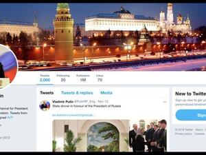 The Twitter account @PutinRF_Eng attracted more than one million followers and was left undetected for six years (Twitter)