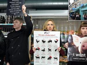 Vegans have targeted a self-proclaimed 'ethical' grocery store (Twitter)