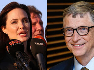 أنجلينا جولي وبيل غيتس