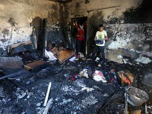 The Dawabsha home in Duma was almost completely destroyed by the arson attack in 2015. (AFP/File)