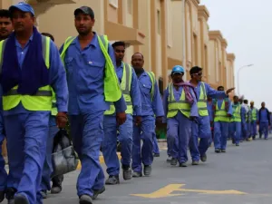 Qatar's labor rights record was questioned by many after it won the bid to host the 2022 World Cup. (AFP/ File)