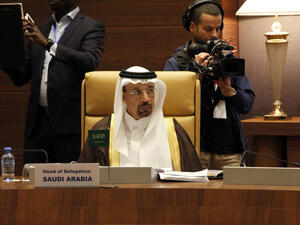 Saudi Arabia's Energy Minister Khalid Al-Falih during a meeting between members of the OPEC in 2016. (AFP)