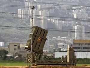 An "Iron Dome" short-range missile defence system is pictured near the northern Israeli city of Haifa. Fearing that Syrian chemical weapons could fall into the hands of Islamist militants, Israel is taking diplomatic and military steps to prevent it, local media and a security source said. (AFP PHOTO / JACK GUEZ)