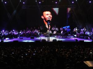 Kadim al Sahir at his concert in Byblos, Lebanon.