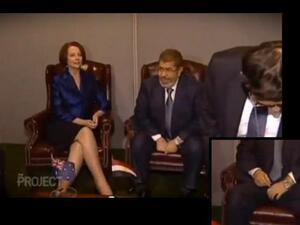 President Morsi engaged in the 'indecent act'.