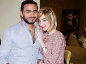 Tamer with his wife Basma (picture courtesy of 123 People).