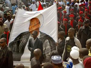 Followers of Ibrahim Zakzaky march in Kano, Nigeria (AFP/Pius Utomi Ekpei)
