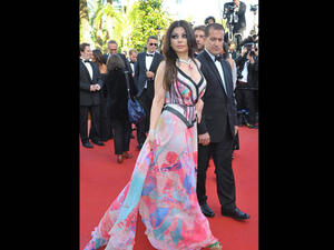 The French really love her: Haifa Wehbe at the Cannes Film Festival last month (Image: Facebook)