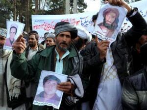 Afghans protesting outside the Iranian consulate in Herat in 2012. (AFP/File)