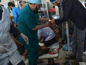 Afghan medical staff treat men and women wounded after a car bomb exploded in Kabul. (AFP/ File Photo)