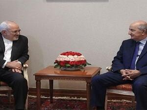 وزير الخارجية الجزائري عبد القادر مساهل ونظيره الإيراني محمد جواد ظريف