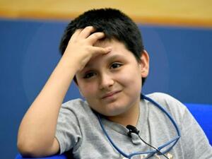 Carlos Santamaria Diaz, 12, is preparing to enter Mexico’s National Autonomous University. (AFP/ File)