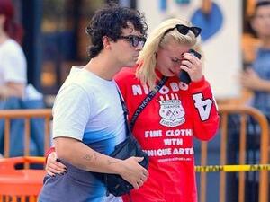 Joe Jonas Consoles Sophie Turner On His Birthday in New York City (Twitter)
