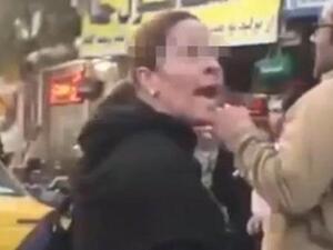 Brave Iranian woman confronts a cleric (Twitter)