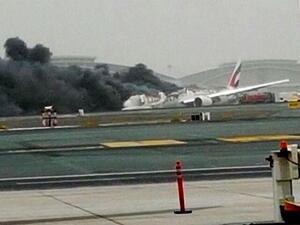 The Emirates plane was flying from India when it crash landed at Dubai International Airport. (Twitter) 