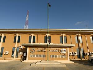 A general view taken on April 9, 2014 shows the Zueitina oil terminal. (AFP/Abdullah Doma) 