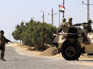 An armed forces security patrol in North Sinai. (AFP/File)