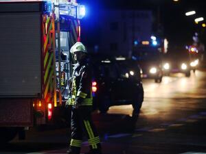 A member of the emergency services at the scene of an axe attack by a 17-year-old Afghan refugee in Wuerzburg, southern Germany, on July 18, 2016. (AFP/Karl-Josef Hildenbrand)