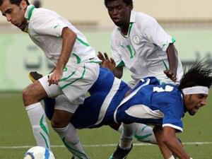 جانب من مباراة السعودية والكويت في كأس الخليج 2010 الذي يقام حاليا في اليمن.