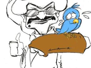 كاركاتير يعبر عن شراء الوليد لحصة في موقع تويتر. كاركاتير يعبر عن شراء الوليد لحصة في موقع تويتر.