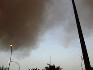 صورة للعاصفة التي ضربت الكويت. صورة للعاصفة التي ضربت الكويت.