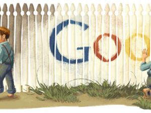 جوجل تحتفل بذكرى مارك توين مؤلف توم سوير. جوجل تحتفل بذكرى مارك توين مؤلف توم سوير.