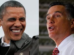 الرئيس الامريكي باراك اوباما والمرشح ميت رومني الرئيس الامريكي باراك اوباما والمرشح ميت رومني