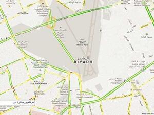 الحالة المرورية لمدينة الرياض على جوجل