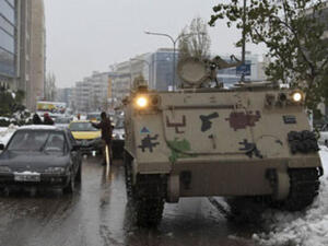 ازمة مرورية خانقة في العاصمة الاردنية عمان بعد العاصفة الثلجية اليكسا