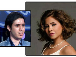 الفنانة شيرين عبدالوهاب والمتسابق شفيق نيبو