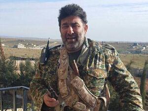 صورة بثتها وسائل إعلام إيرانية لحداديان بلباس عسكري في سوريا