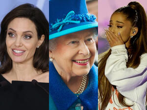 أريانا غراندي وأنجيلينا جولي والملكة إليزابيث