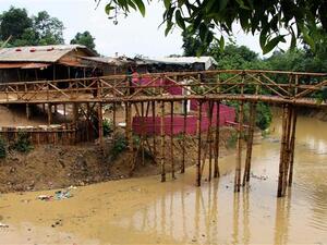 Pools of water at a refugee camp for Rohingya refugees in Bangladesh. (AFP/ File)
