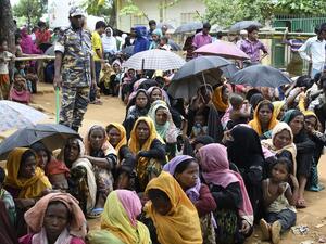 Newly arrived Rohingya Muslim refugees in the Bangladeshi town of Ukhia. (AFP/ File Photo)
