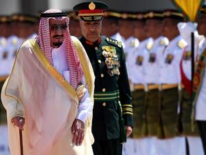 
The announcement was made on the second day of a four-day state visit to Malaysia by Saudi Arabia's King Salman. (AFP/Manan Vatsyayana)