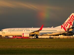 Virgin Australia reported A$62.5 million half-year profit and reportedly took out a A$164 million loan in the same period. (Wikimedia Commons)