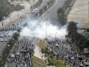 جانب من الإحتجاجات التي شهدتها العاصمة البحرينية المنامة خلال الشهرين الماضيين