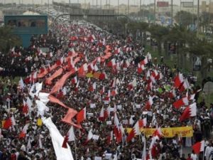 جانب من مظاهرات الإحتجاج التي شهدتها البحرين