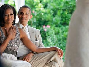 باراك أوباما وزوجته ميشيل