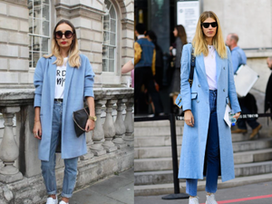 المعطف الأزرق الخيار الأنسب لكِ في الشتاء